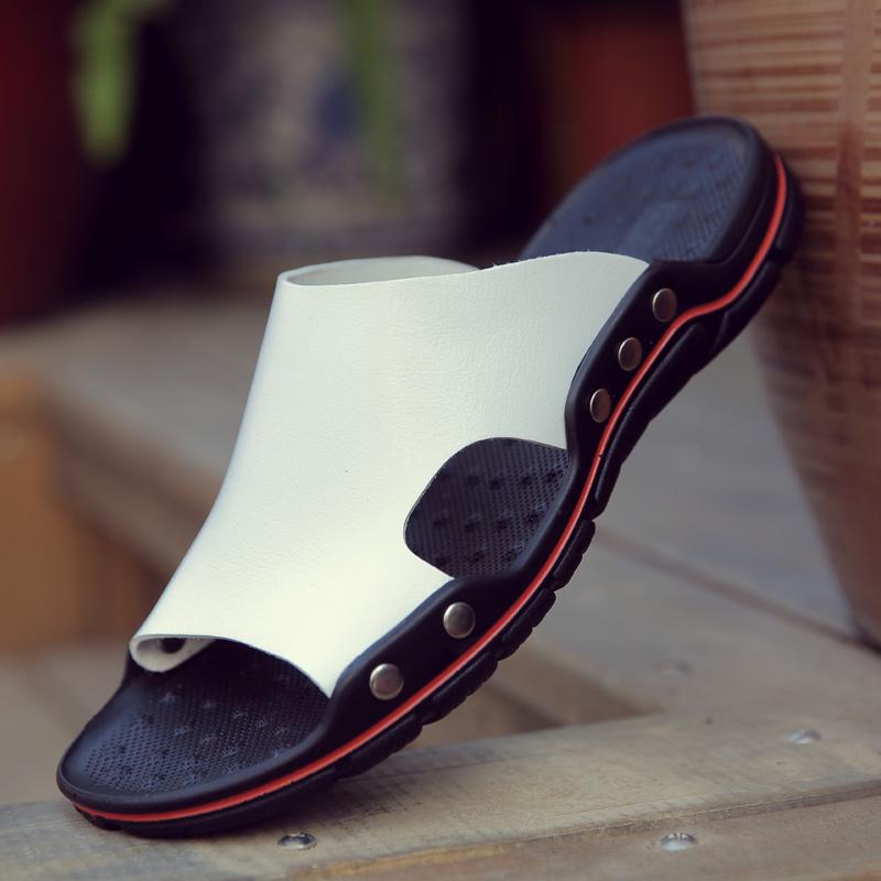 Summer Trend Of Fashion Breathable Outdoor Beach Soft Bottom Non-slip Men's Casual Leather Sandal