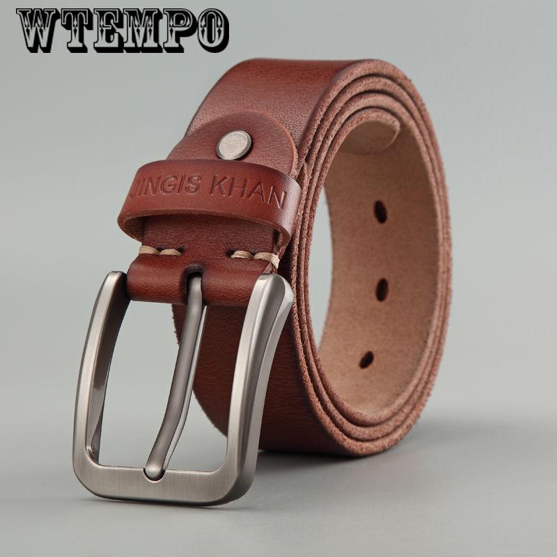 Men belt High Quality cow genuine leather luxury strap male belts for men fashion classic vintage