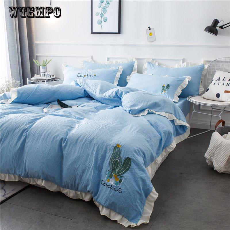 Egyptian Cotton  Princess Bedding Set Luxury Duvet cover Bed set Queen/King Size Bed skirt