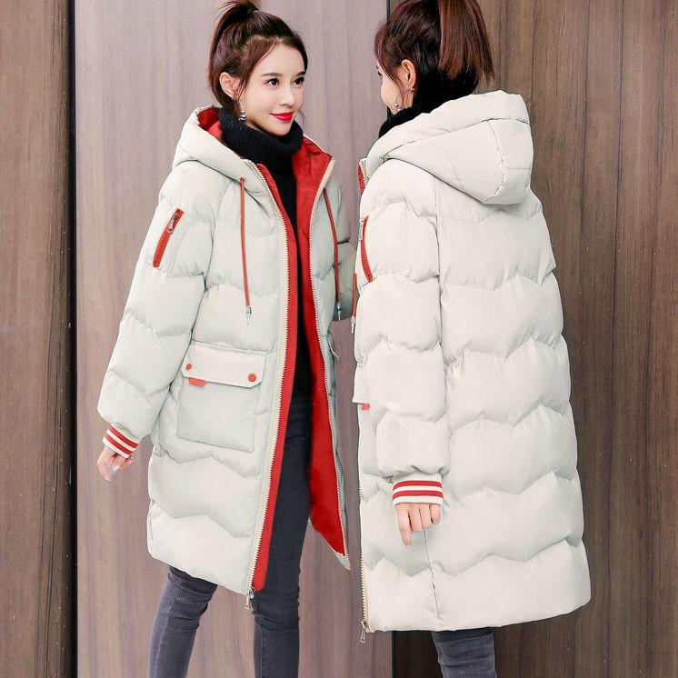 Winter Fashion Trend Down Feather Female Winter Students Loose Thick Warm Mid-length Quilted Jacket Tide