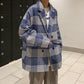 Autumn and Winter Warm Long-sleeved Casual Men's Handsome West-turned Coat Mid-length Warm Temperament Windbreaker