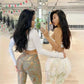 Peach Snake Skin Pattern Fitness Pants Yoga Pants High Waist Buttocks Quick-drying Sports Pants High Leggings Outer Wear Yoga Bodybuilding Trousers