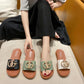 Summer Flat Slippers Women's Solid Color Outer Wear Soft Bottom Non-slip Slippers