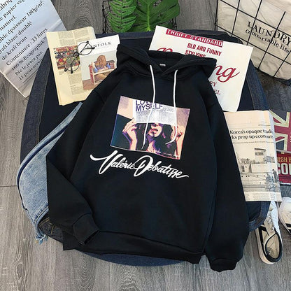 Hooded tops spring and autumn sweater cotton women's sweatshirt wild large size long sleeve warm