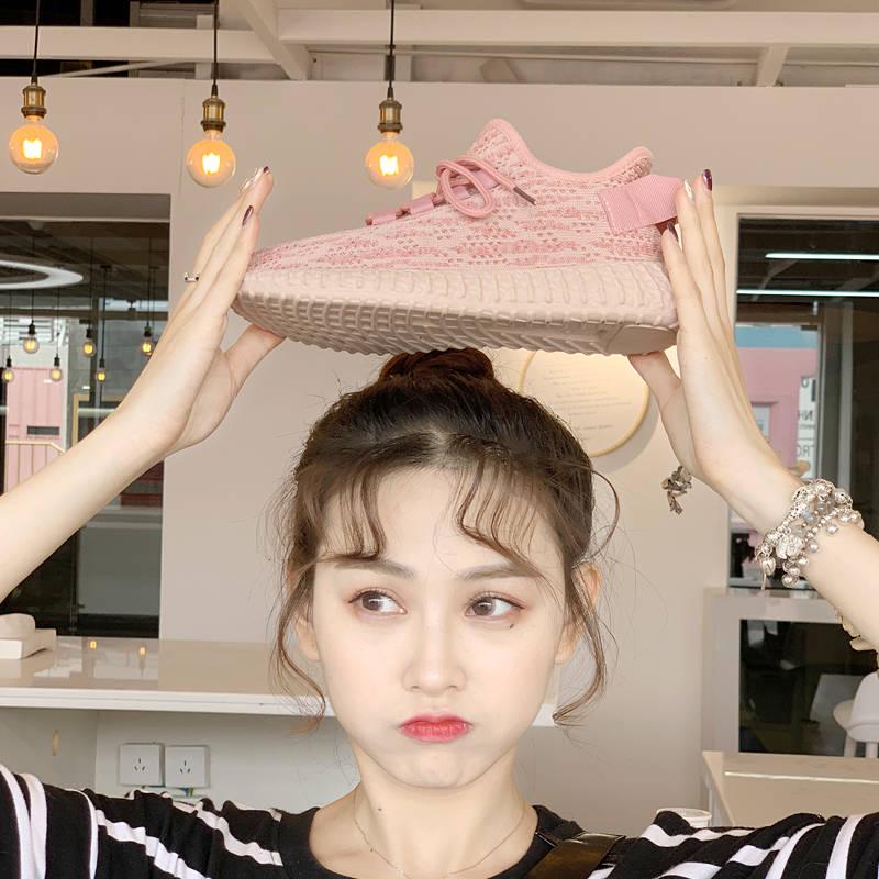 Breathable Coconut Shoes Female Summer Korean Version of Wild Pink Shoes Women's Sports Shoes