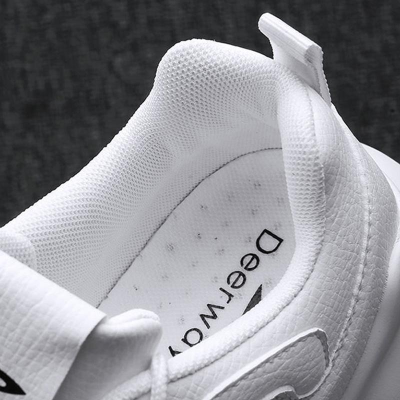 Men's Sneakers Fashion Versatile Running Shoes Lightweight Leather Surface Waterproof Skid Plate Shoes