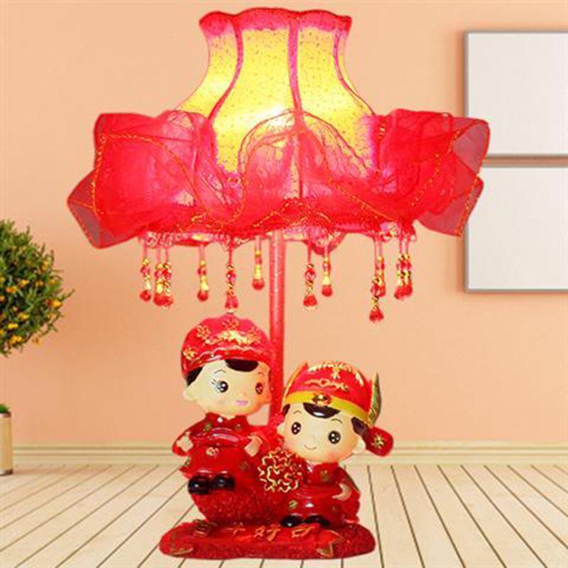 Chinese Style LED Bedroom Crystal Table Lamp Bed Lamp Modern  Light Switch Table Lamps Living Room