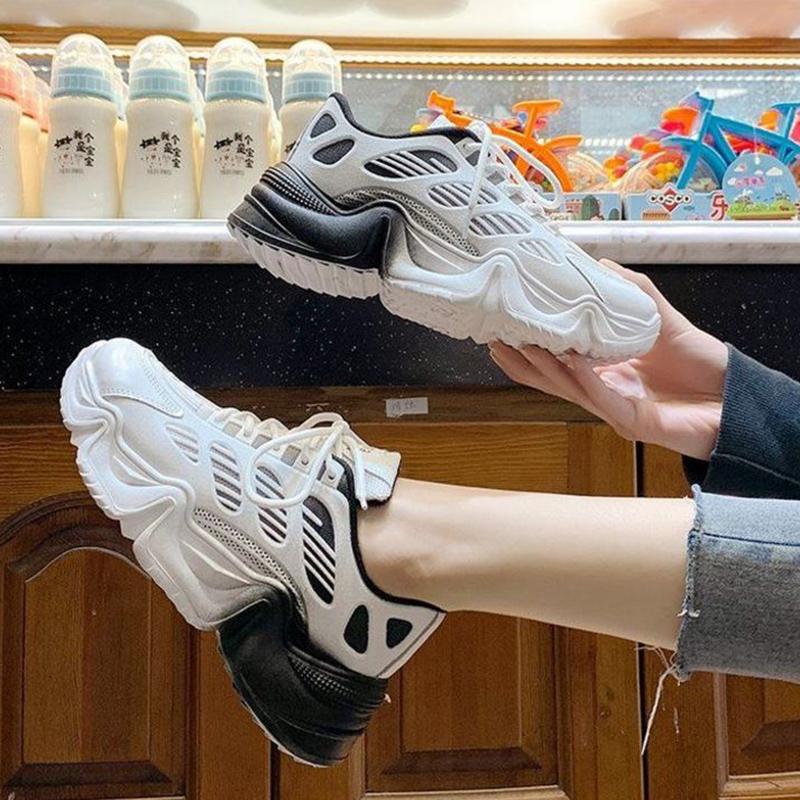 Harajuku Style Spring  Summer All-match Candy Color Increased Thick-soled Korean Casual Fashion Sneakers