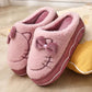 Autumn and Winter Pure Cotton Slippers Indoor Non-slip Soft-soled Shoes Warm Simple Plush Cotton Shoes