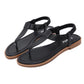 Summer Simple Toe Flat Bottom Tendon Bottom Sandals Female 2020 Lightweight Wear Non-slip Casual Sandals Female