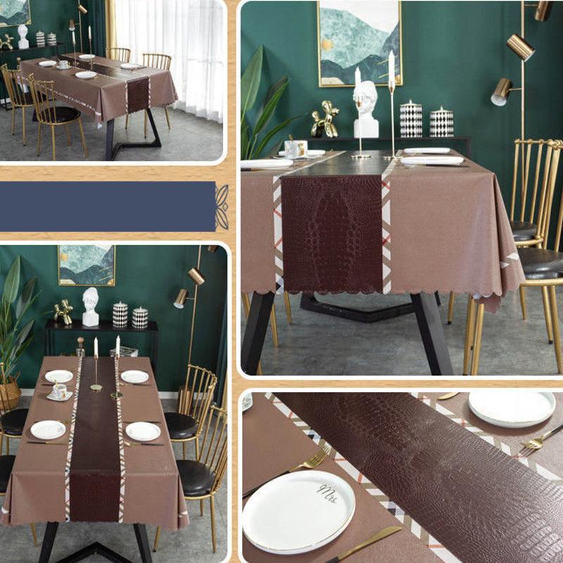 Table Cloth Nordic Rectangular Waterproof Anti-scald Oil-proof Disposable Pvc Coffee Table Table Cloth Table Runner Table Cloth Cushion