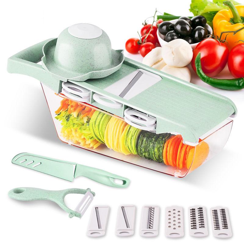 Kitchen Multifunctional Vegetable Cutter Artifact Shredded Potato Shredder Slicing Grinder