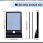 36 leds Solar Light  Adjustable With Controller Three Modes Waterproof Lamp Light For Outdoor Garden