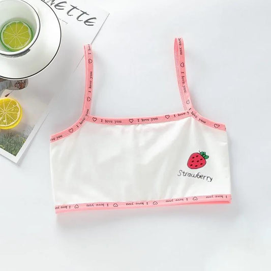 4pc/lot Girls Teenage Underwear Children Cotton Training Bra Kids Teens Puberty Crop Top7-15 Years