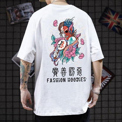 Short-sleeved T-shirt male half-sleeved T-shirt street personality clothing cotton plus size men