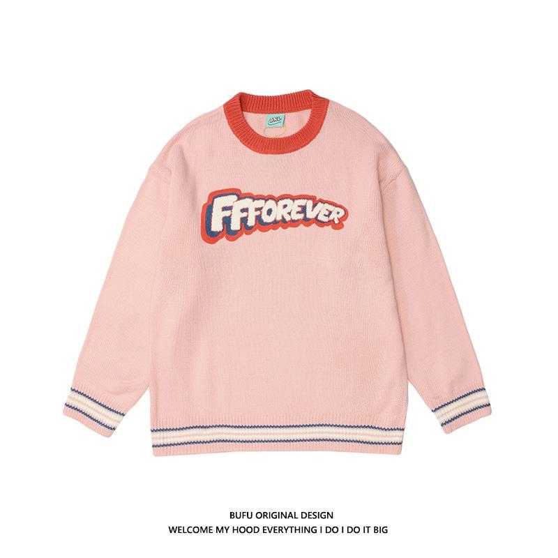 American Retro Wild Niche Sweater Men and Women Autumn and Winter Couples Japanese Lazy Style Milk Sweet Sweater