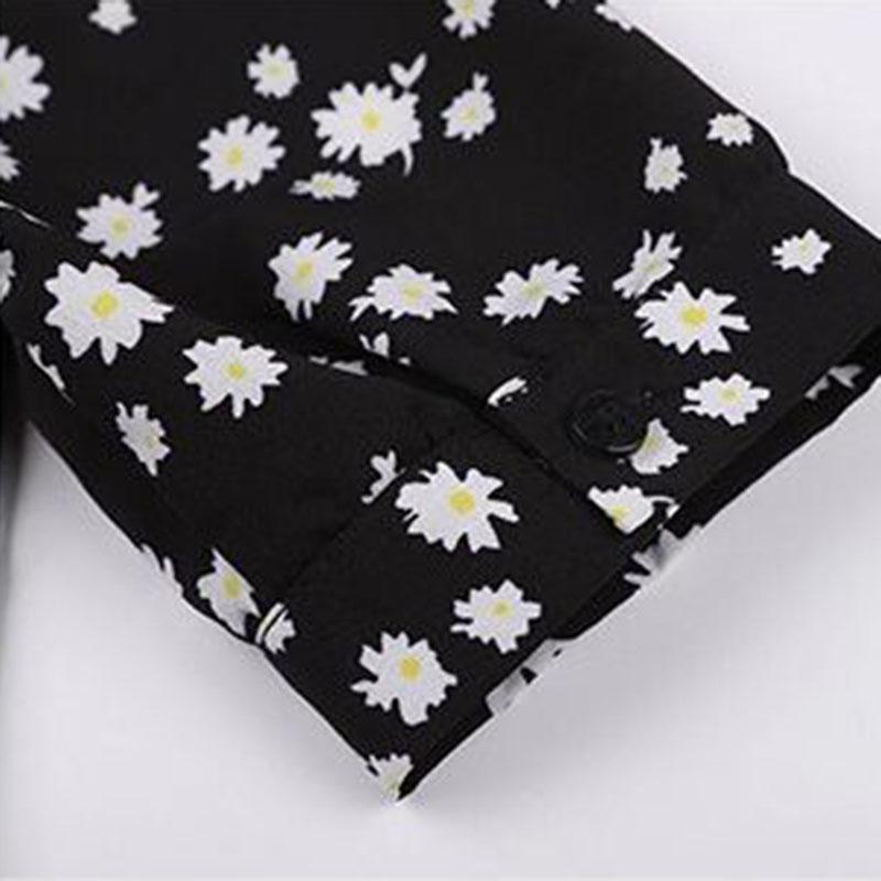 Women's Summer Dress V-neck Slim Floral A-line Skirt