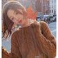 Thick Sweater Women Knitted Ribbed Pullover Sweater Long Sleeve Round Neck Jumper Soft Warm Autumn Winter