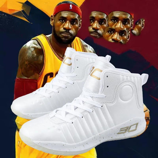 Men's Korean Version of The Trendy NBA All-star Boots Summer Breathable Student Sneakers Men's High-top Breathable Wear-resistant Basketball Shoes