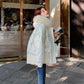 Winter Women's Cotton-padded Jacket Short Section Thickened Big Fur Collar for Girls Shiny Cotton-padded Jacket Warm Jacket