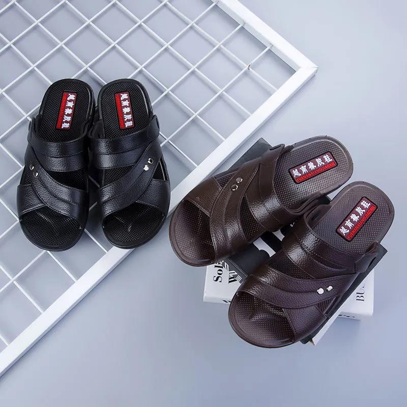 Vietnamese Rubber Men's Sandals and Slippers Korean Non-slip Casual Shoes Summer Comfortable and Durable Men's Sandals