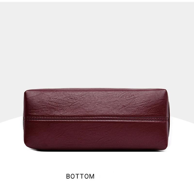 Real Cowhide Women Leather Bag Casual Female Crossbaby Bag Portable Multi-Layer Large Capacity Soft Surface Two Belts 5 Colors Removable Belt