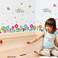 [sticker ]Lovely Cartoon Smile Flower Butterfly Wall Stickers Home Decor Living Room Bedroom Kitche