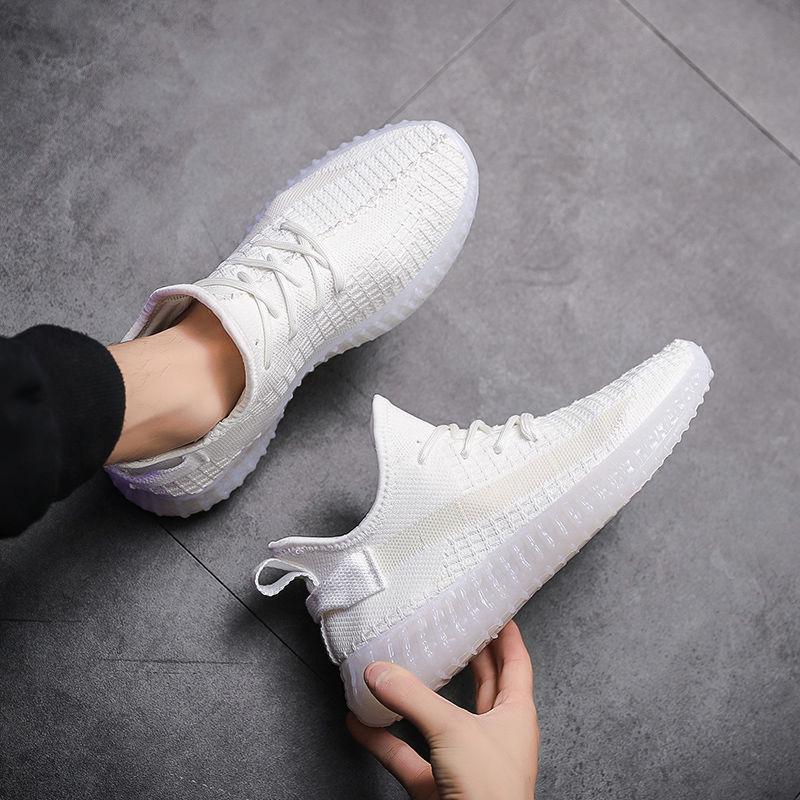 Sports shoes men's summer student net shoes men's luminous running shoes trend casual shoes
