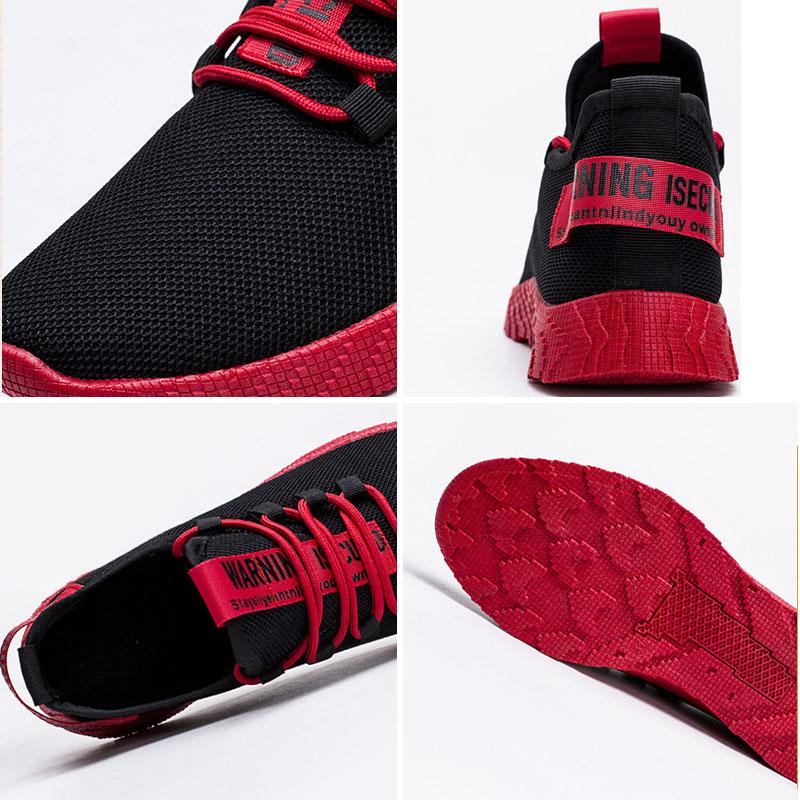 Men's Shoes Casual Running Shoes Men's Sports Shoes Mesh Shoes Solid Color Summer Lace Light Non-slip Shoes