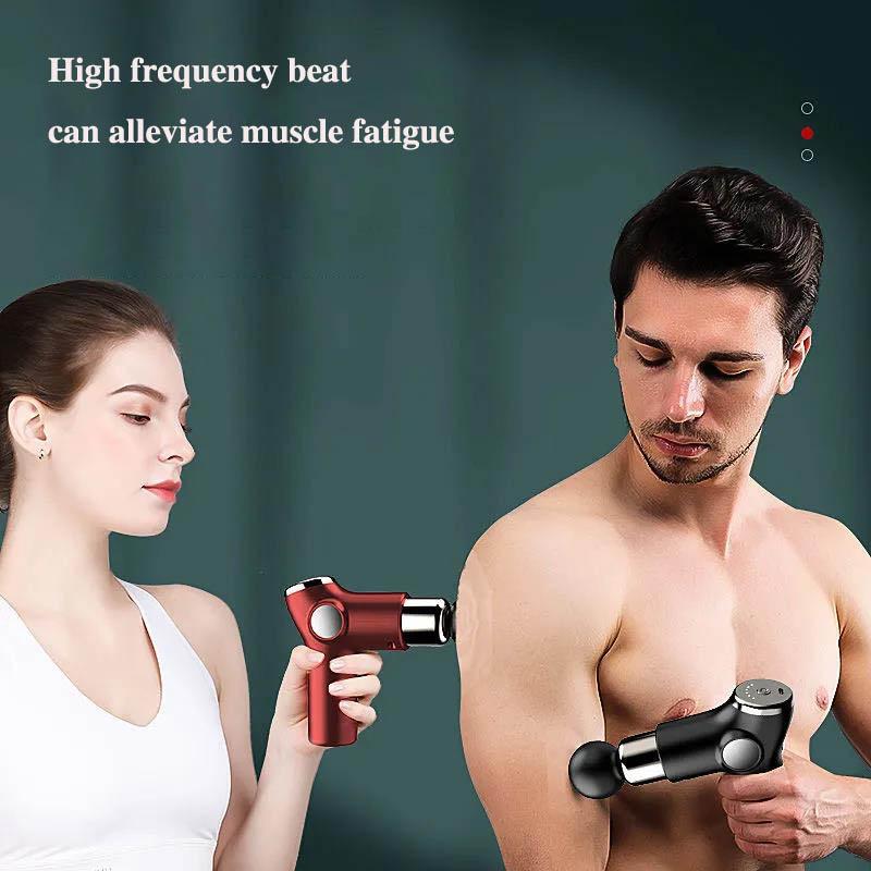Mini Fascia Gun Deep Muscle Relax Electric Massage Gun Mini Fitness Device Dredge Meridian Weight Loss Artifact