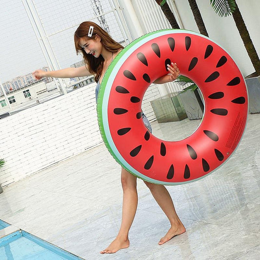 Adult Watermelon Inflatable Swimming Ring Pool Summer Entertainment