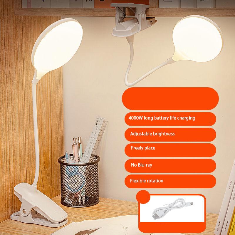Clip-on Table Lamp Eye Protection Learning Rechargeable Plug-in LED Clip Bedside Lamp Student Dormitory Children To Protect Eyesight