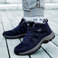 Elderly Shoes Men's Winter Plus Velvet Warm Cotton Shoes Middle-aged Hiking Shoes Anti-slip Soft Bottom Sports Shoes