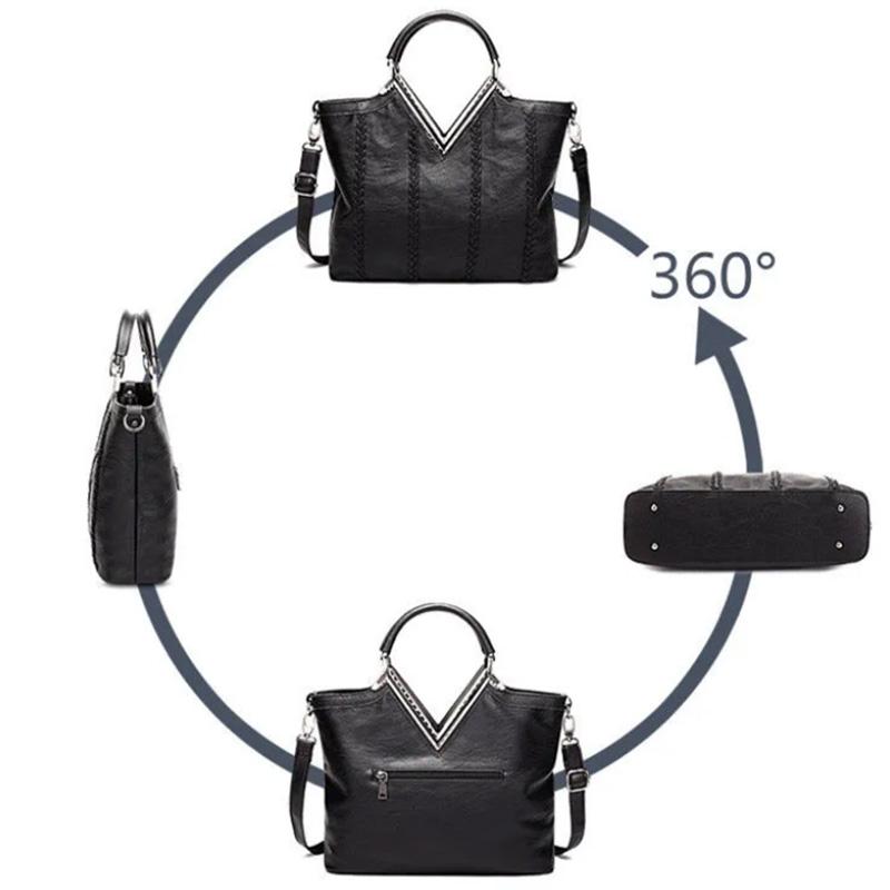 Leather Korean Fashion Trend Ladies Handbag Casual Simple Shoulder Satchel