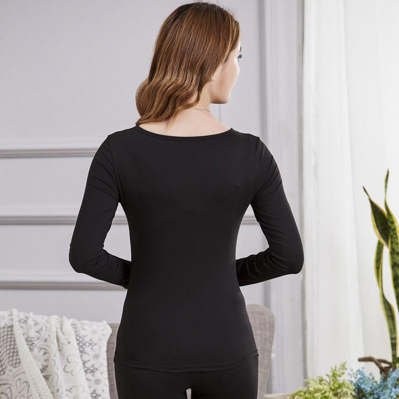 Thermal Women's Underwear, Body Sculpting All-match Bottoming Shirt Sexy Bottoming Round Neck Low-neck Thin Suit