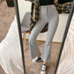 Casual Pants Women's Bottoming Autumn Winter Women's Knitted Trousers Stretch High Waist Flared Pant