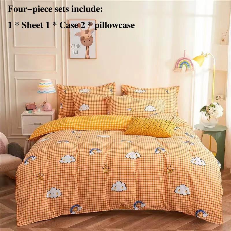 Bed Four-piece Sheets Were Sleeved In A Sleeve Set 1.8 Meters 2 Meters Bed Qingxianjie Style Home Bedding