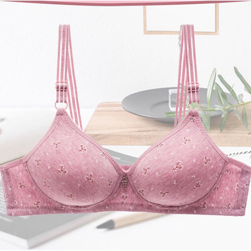 Ladies No Rims Plus Size Bra Thin Mold Cup Breast Gathering Breathable Underwear