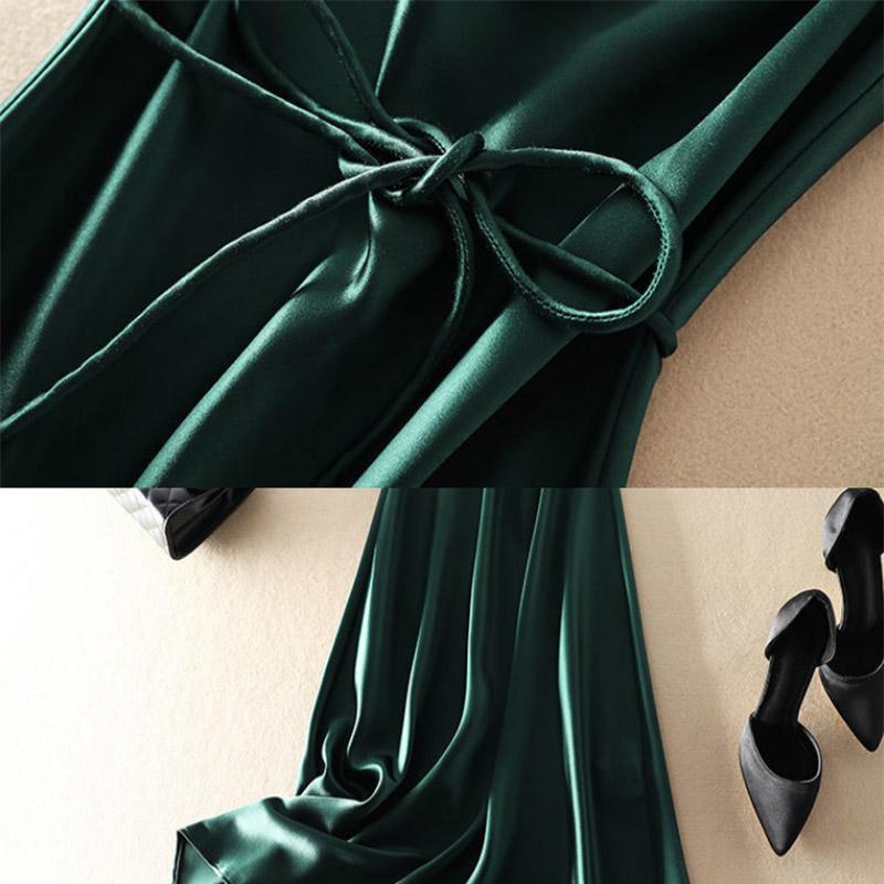 Long Sleeveless Generous Temperament Satin Dress Women's Skirt Slim
