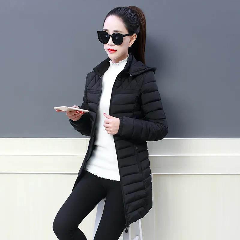 WTEMPO Cotton-padded Jacket Women's Mid-length Slim Padded Jacket Middle-aged Mother Down Padded Jacket