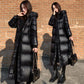 Women's New Style Black Down Cotton Jacket Korean Long Shiny Cotton Jacket Women Slim Jacket