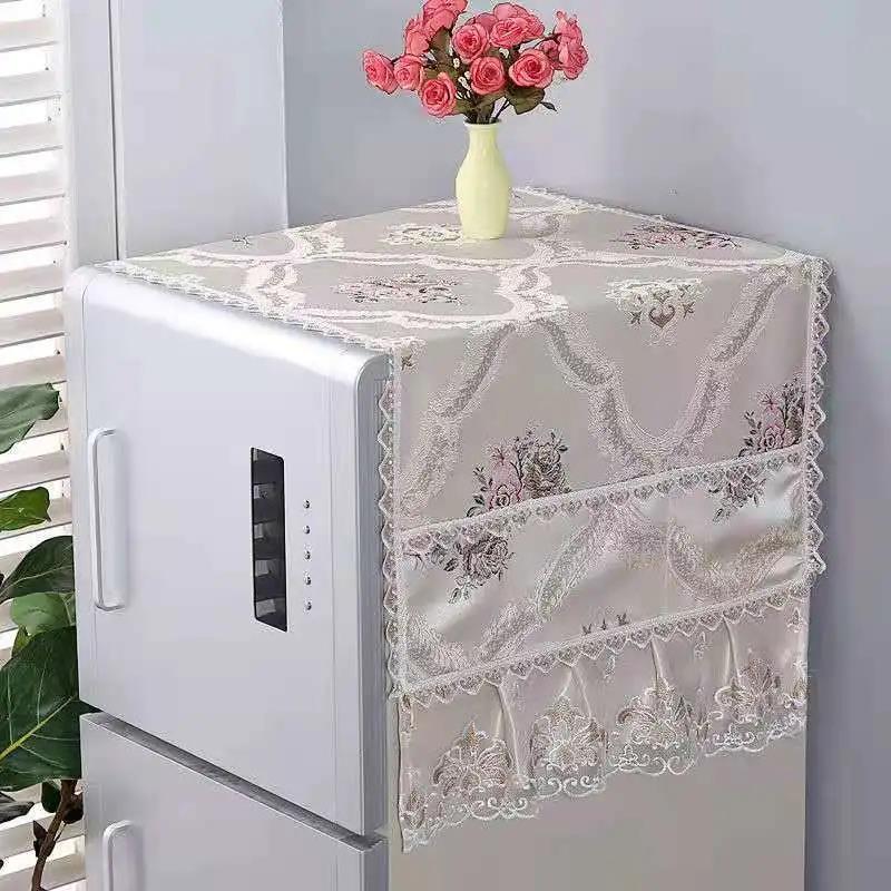 High-grade Lace Refrigerator Cover Dust Cover Single Door Double Door Universal Refrigerator Cover Cloth 55*140cm