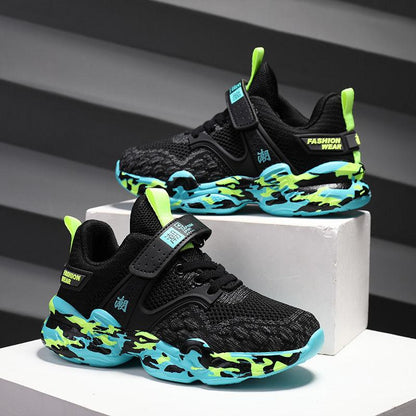 Unisex Children's Sports Shoes Comfortable and Lightweight Sports Running Shoes Breathable Non-slip Net Shoes for Schoolgirls