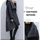 Women's Winter Parka Jacket Loose Plus Size Mid-length  Padded Jacket Women's Black Cloak Coat  Thick Parka Coat