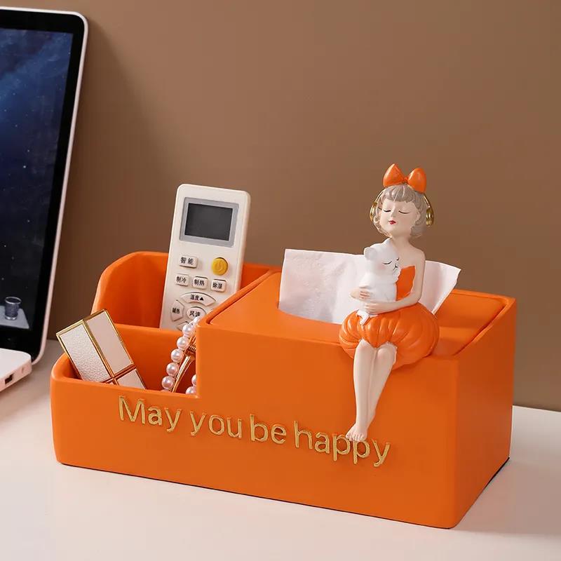 Pumping Tissue Box Meal Desktop Coffee Table Key Remote Storage Box Home Living Room Bedroom High-value Ornaments