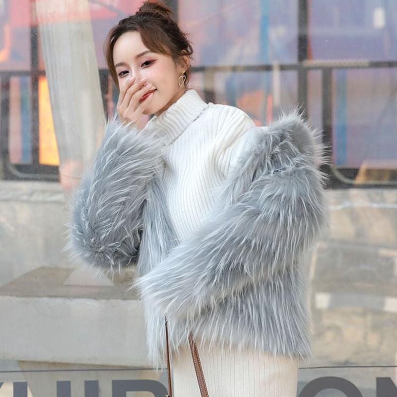 Autumn and Winter Short Mink Fur Coat Fashion Simple Coat Long Sleeve Temperament Female Jacket
