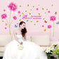 Pink Lotus Living Room Bedroom Home Decor Wall Sticker Custom summer pink flower wallpaper