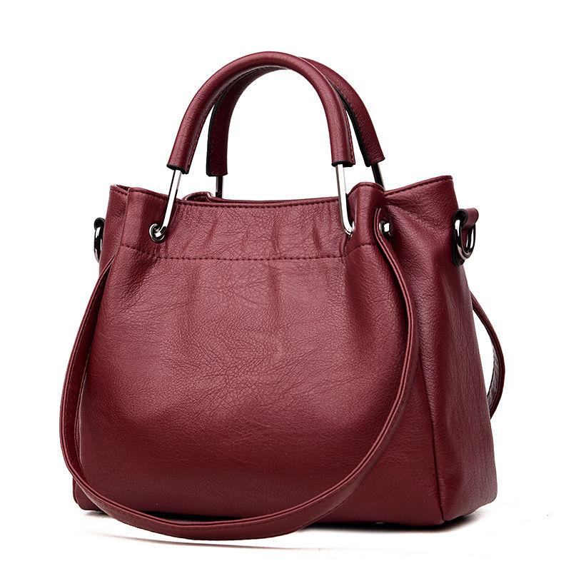 Women Handbag Casual Female Crossbody Bags Soft Surface Genuine Leather Sheepskin Bag High Capacity Adjustable Shoulder Straps