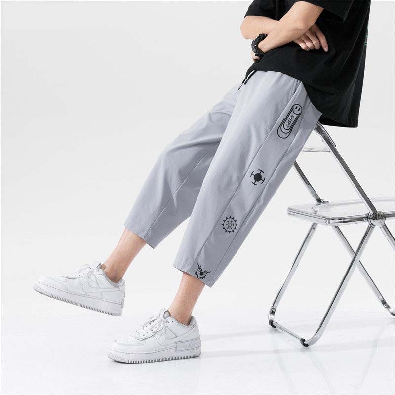 Summer Men's Pants, Thin Pants, Wide-leg Pants, Trendy Brand Eight-point Casual Pants