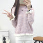 Autumn Winter  Sweater Women's Pullover Sweet Wood Ears Student Short Clothes Fresh Knitted Bottoming Sweater